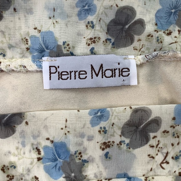 Pierre Marie Boho Floral Square Neck Top XS - Picture 4 of 4